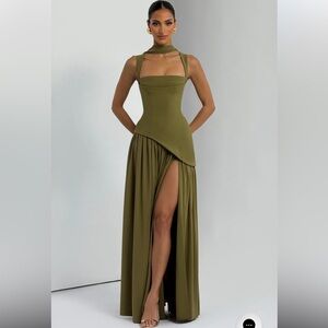 BABYBOO TULLULAH MAXI DRESS - DEEP OLIVE